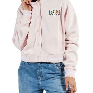 Tokidoki Light Pink Candy Logo Varsity Jacket